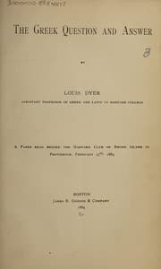 Tapa de The Greek question and answer