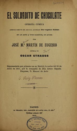 Tapa de El soldadito de chocolate