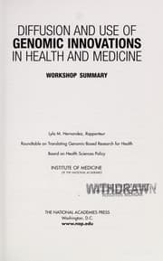 Tapa de Diffusion and use of genomic innovations in health and medicine