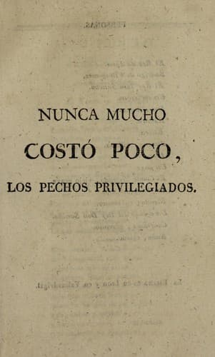 Tapa de Nunca mucho costó poco