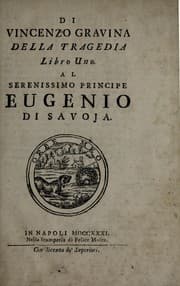 Tapa de Di Vincenzo Gravina Della tragedia libro uno