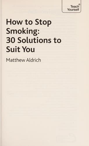 Tapa de How to stop smoking