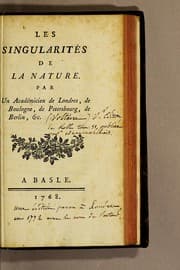 Tapa de Les singularités de la nature