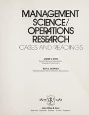 Tapa de Management science/operations research