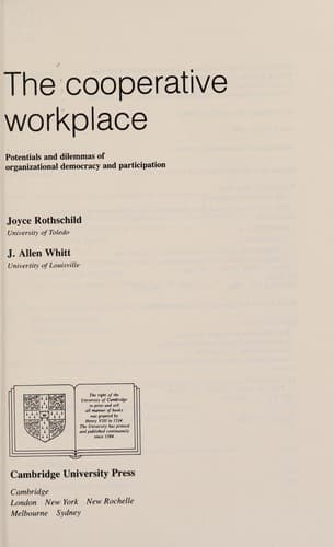 Tapa de The cooperative workplace