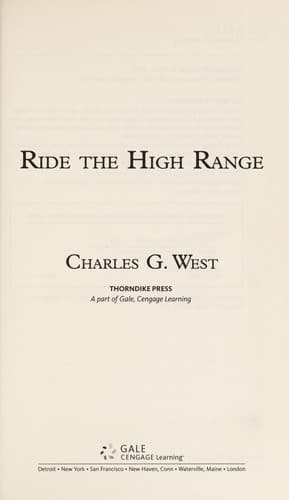 Tapa de Ride the high range