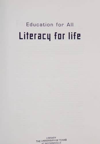 Tapa de Education for all