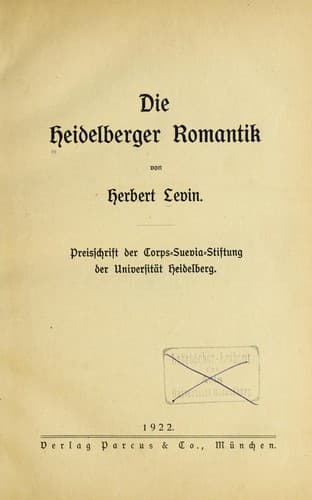 Tapa de Die heidelberger Romantik
