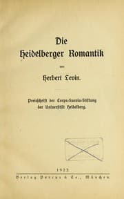 Tapa de Die heidelberger Romantik