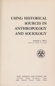 Tapa de Using historical sources in anthropology and sociology