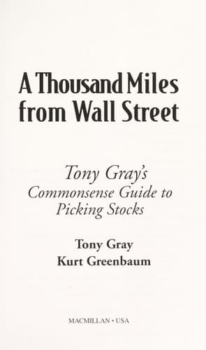 Tapa de A thousand miles from Wall Street