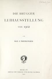 Tapa de Die Brügger Leihausstellung von 1902