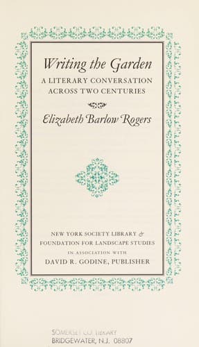 Tapa de Writing the garden