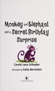 Tapa de Monkey and Elephant and a secret birthday surprise