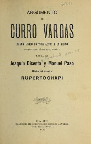 Tapa de Argumento de curro Vargas