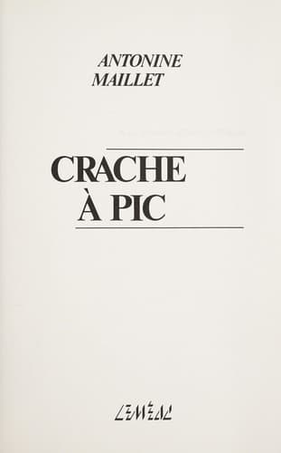 Tapa de Crache à pic