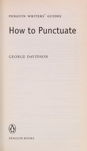 Tapa de How to punctuate
