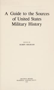 Tapa de A Guide to the sources of United States military history