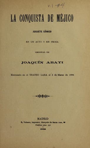 Tapa de La conquista de Méjico