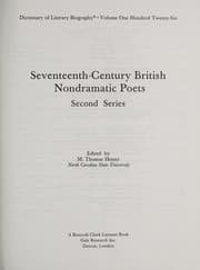 Tapa de Seventeenth-Century British Nondramatic Poets