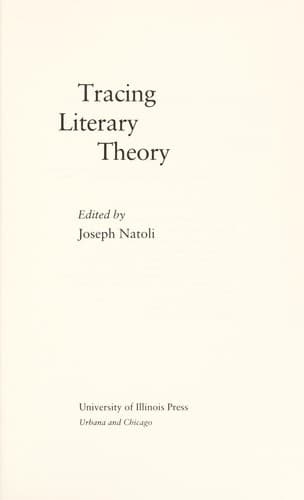 Tapa de Tracing literary theory