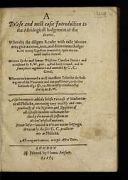 Tapa de A briefe and most easie introduction to the astrologicall judgement of the starres