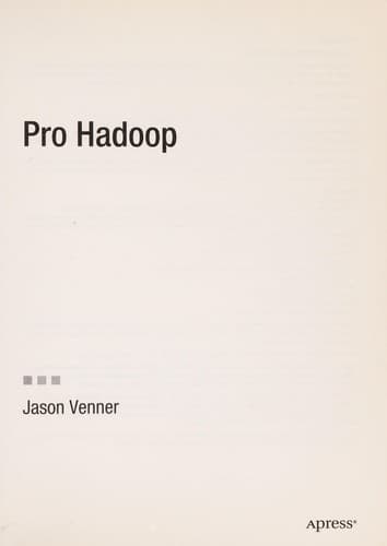 Tapa de Pro Hadoop