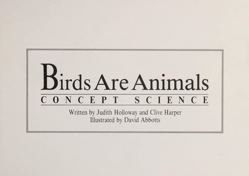 Tapa de Birds are animals (Concept science)