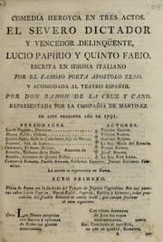 Tapa de El severo dictador y vencedor delinqüente, Lucio Papirio y Quinto Fabio