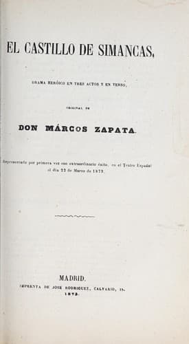 Tapa de El castillo de simancas
