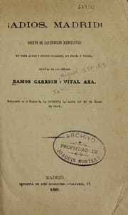 Tapa de ¡Adiós, Madrid!