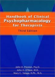 Tapa de Handbook of clinical psychopharmacology for therapists