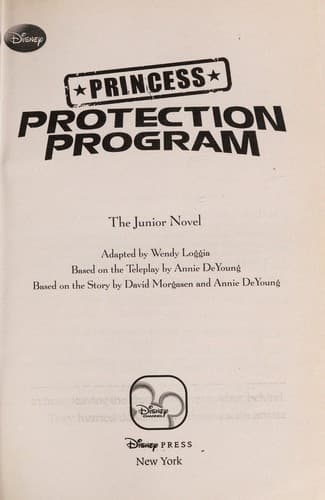 Tapa de Princess protection program, the junior novel