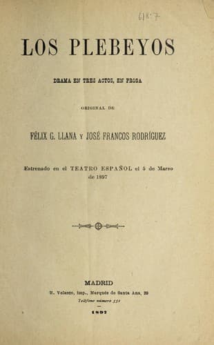 Tapa de Los plebeyos