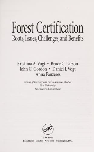 Tapa de Forest certification