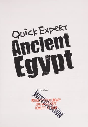 Tapa de Quick expert--ancient Egypt