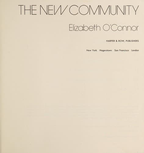 Tapa de The new community