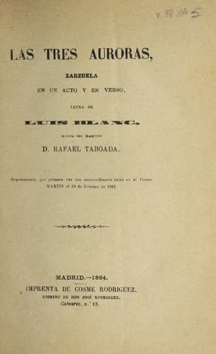 Tapa de Las tres auroras