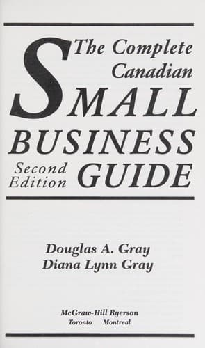 Tapa de The complete Canadian small business guide