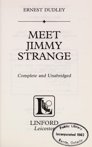 Tapa de Meet Jimmy Strange