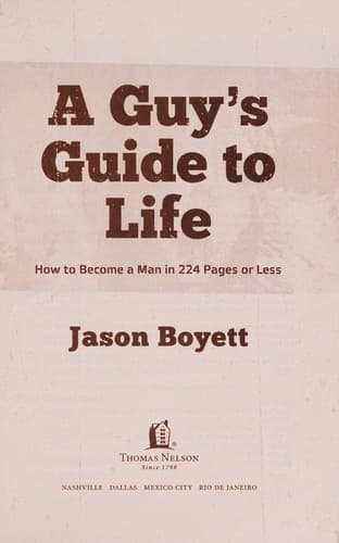 Tapa de A guy's guide to life