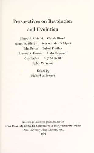 Tapa de Perspective on revolution and evolution
