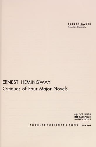 Tapa de Ernest Hemingway
