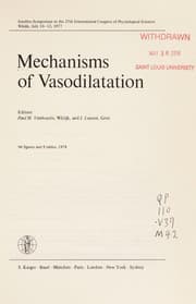 Tapa de Mechanisms of vasodilatation