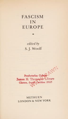 Tapa de Fascism in Europe
