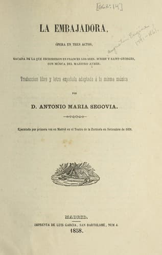 Tapa de La embajadora