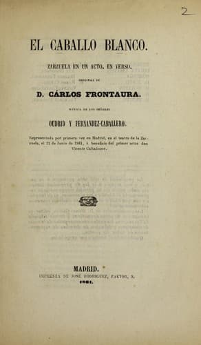 Tapa de El caballo blanco