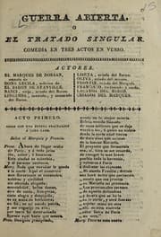 Tapa de Guerra abierta, o, El tratado singular