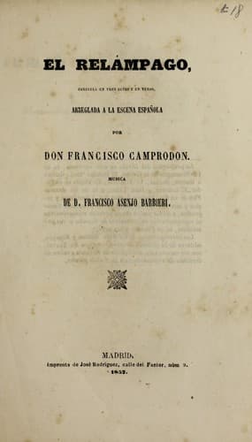 Tapa de El relámpago