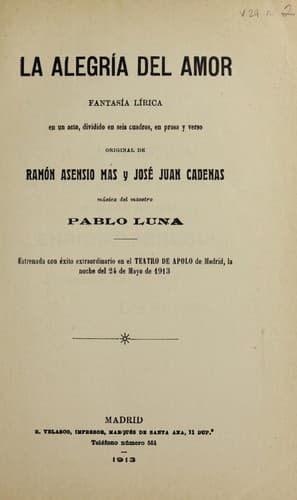 Tapa de La alegría del amor